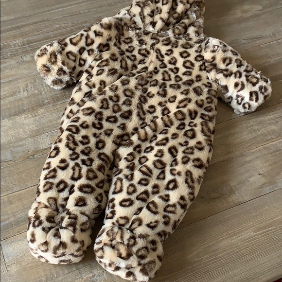 Leopard print faux fur snowsuit - Picture 6 of 7